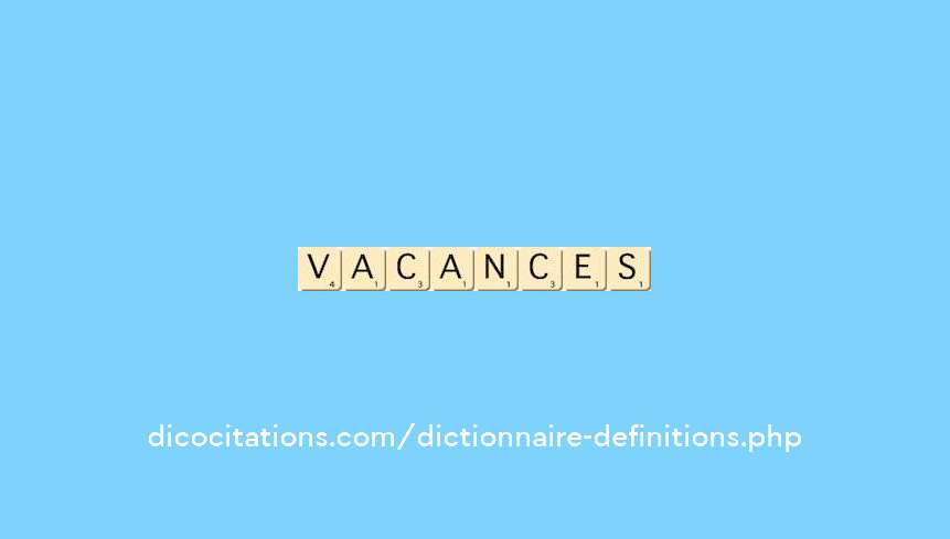 vacances vacances