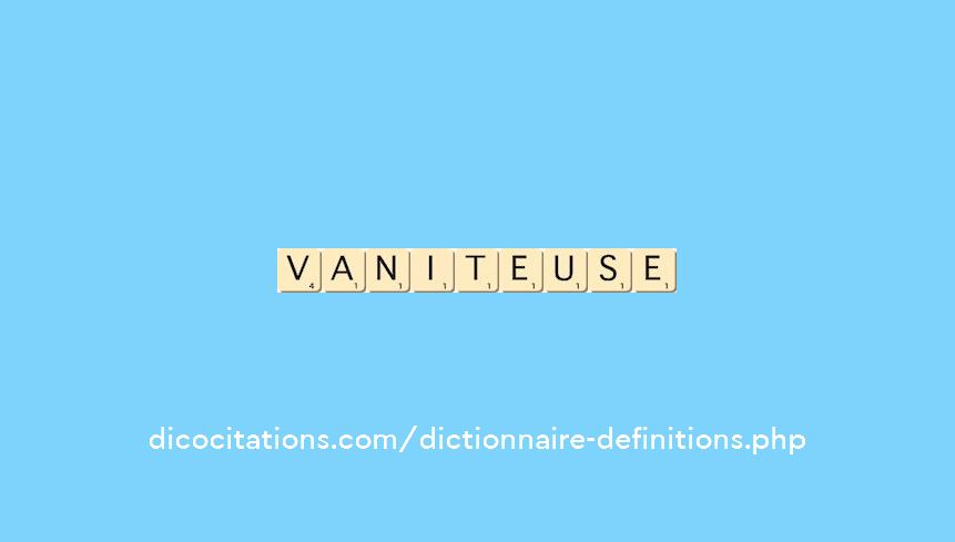 vaniteuse vaniteuse