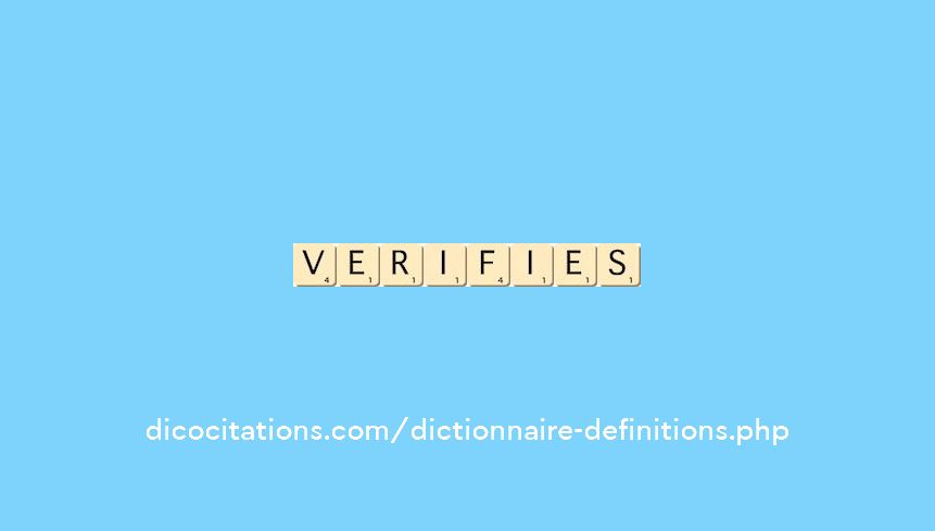 verifies verifies