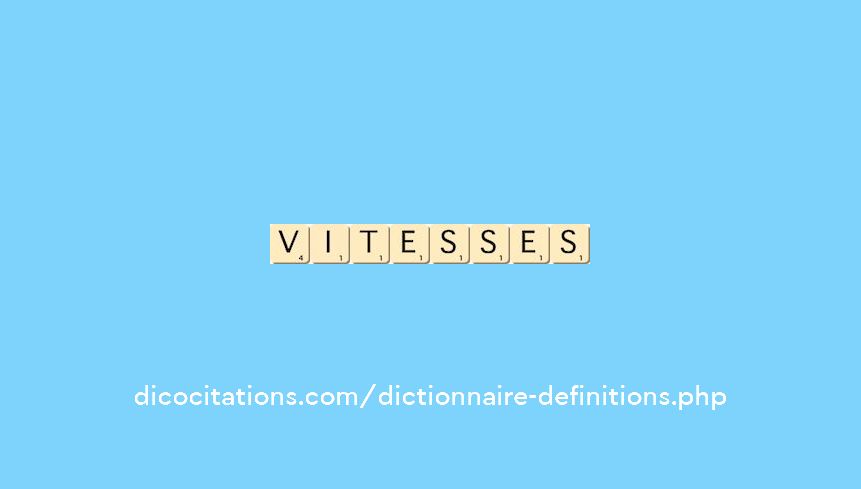 vitesses vitesses