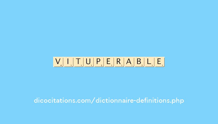 vituperable