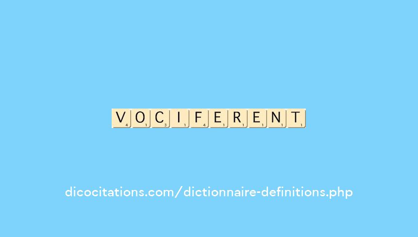 vociferent vociferent