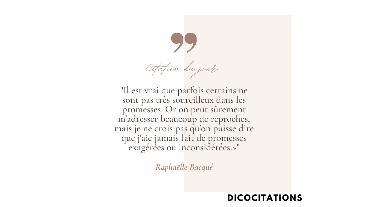 Les promesses de politiques