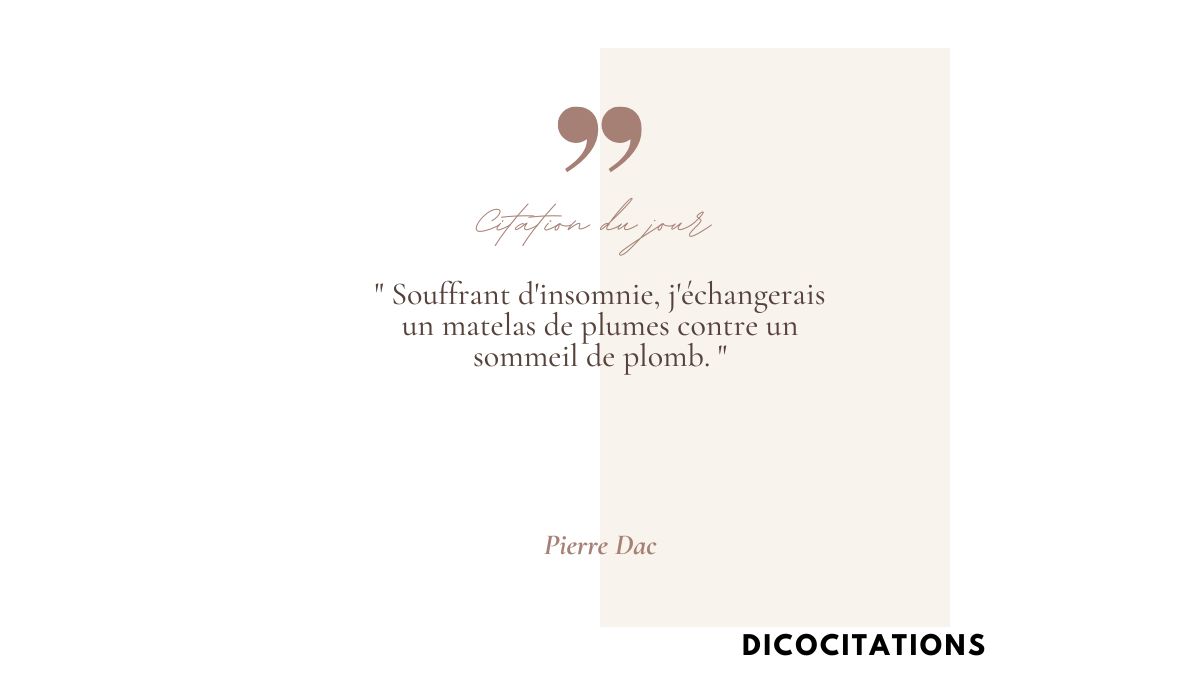 Souffrant d'insomnie, j'changerais un matelas de plumes contre un sommeil de plomb