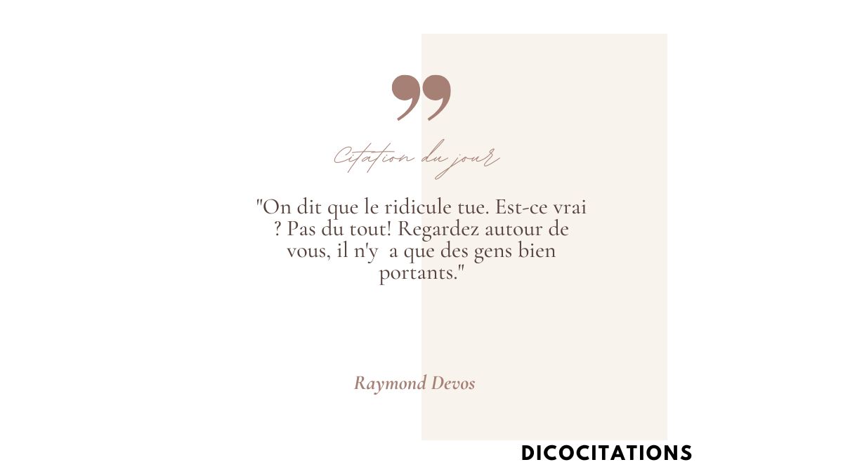 On dit que le ridicule tue.