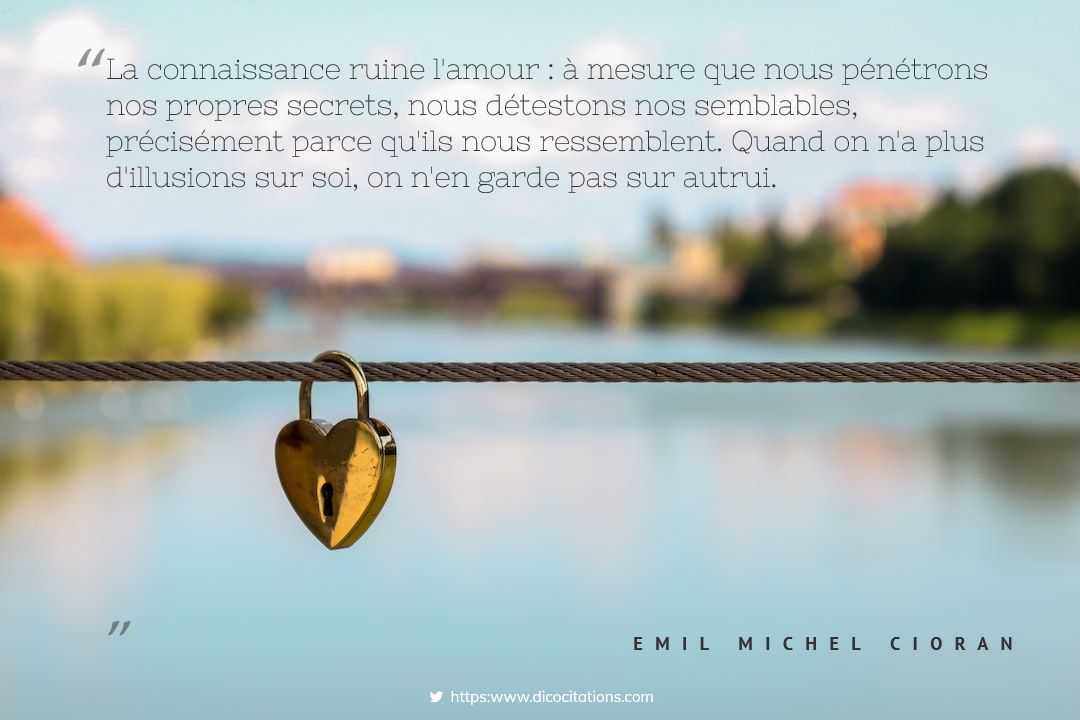 La connaissance ruine l'amour
