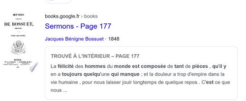 La flicit des hommes du monde est compose de tant de pices