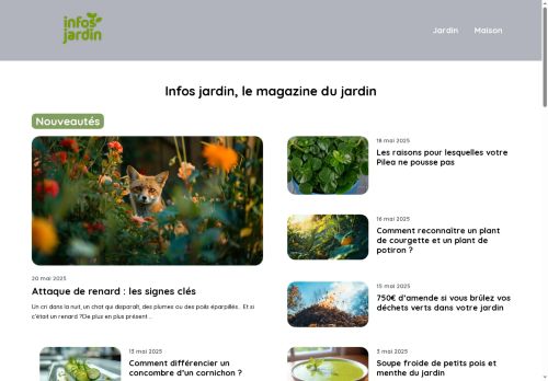 Infos Jardin