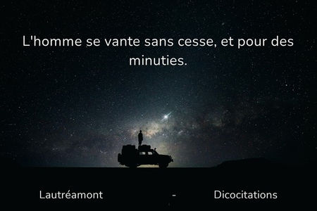 L'homme se vante