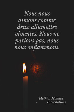 S'aimer comme deux allumettes