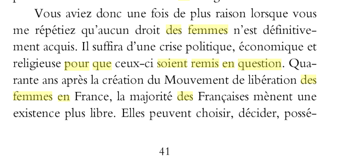 Noubliez jamais quil suffira dune crise politique, conomique ou religieuse pour que les droits des femmes soient remis en question
