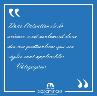 Dans l'intention de la science, c'est seulement dans des cas [...] - V�tsyay�na...