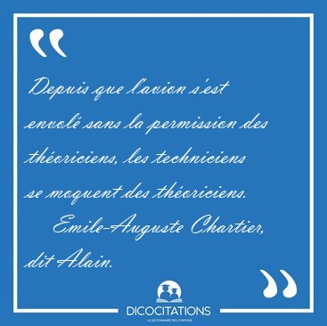 Depuis que l'avion s'est envol sans la permission des [...] - Emile-Auguste Chartier, dit Alain...