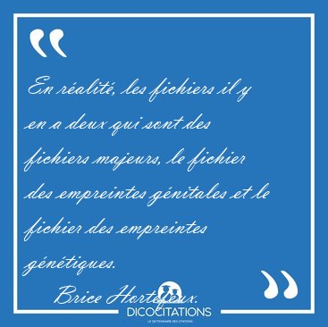 En ralit, les fichiers il y en a deux qui sont des fichiers [...] - Brice Hortefeux...