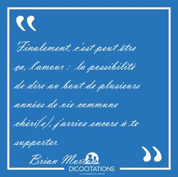 Finalement, c'est peut tre a, l'amour :  la possibilit de [...] - Brian Morton...