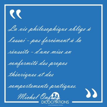La vie philosophique oblige  l'essai - pas forcment  la [...] - Michel Onfray...