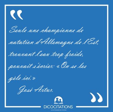 Seule une championne de natation d'Allemagne de l'Est, trouvant [...] - Jos� Artur...