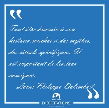Tout tre humain  son histoire souche  des mythes, des [...] - Louis-Philippe Dalembert...