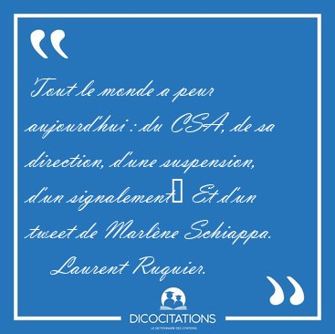 Tout le monde a peur aujourd'hui : du CSA, de sa direction, [...] - Laurent Ruquier...