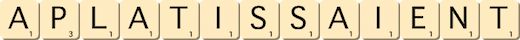 aplatissaient