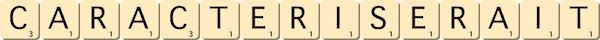 caracteriserait caracteriserait