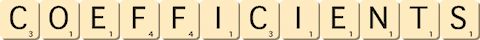 coefficients coefficients
