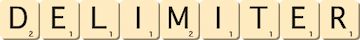 delimiter delimiter