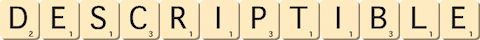 descriptible descriptible