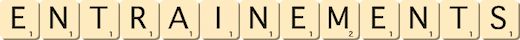 entrainements entrainements