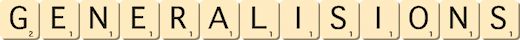 generalisions generalisions