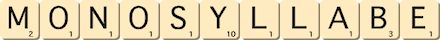 monosyllabe
