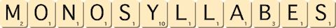 monosyllabes monosyllabes