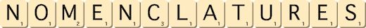 nomenclatures nomenclatures