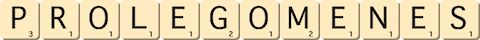 prolegomenes prolegomenes