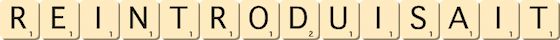 reintroduisait