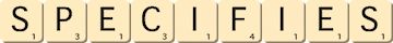 specifies specifies