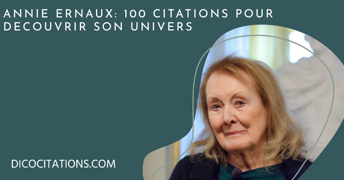 Plongez dans l'univers d'Annie Ernaux et laissez-vous sduire par ses mots, ses ides et son esprit incomparable. Dcouvrez ses citations les plus clbres